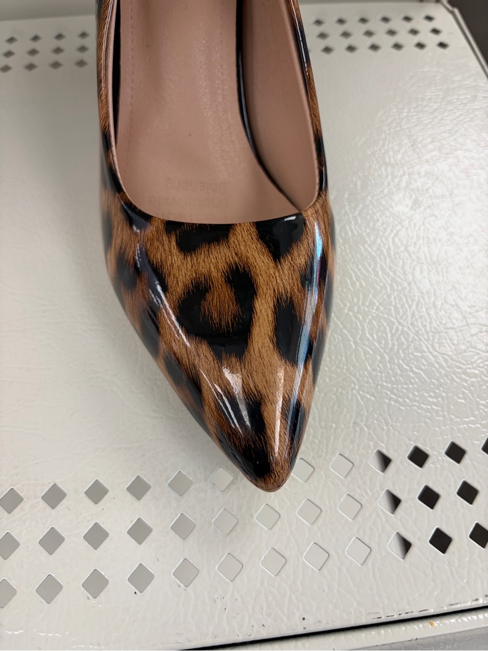 Leopard Print Block Heel Pumps - Brown - Picture 3 of 4